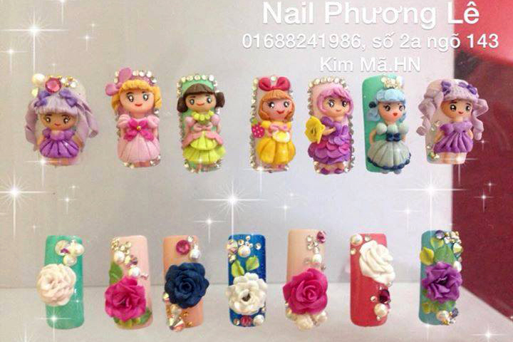 Búp bê bột nâng cao của bộ môn bột tại Nail Phương Lê